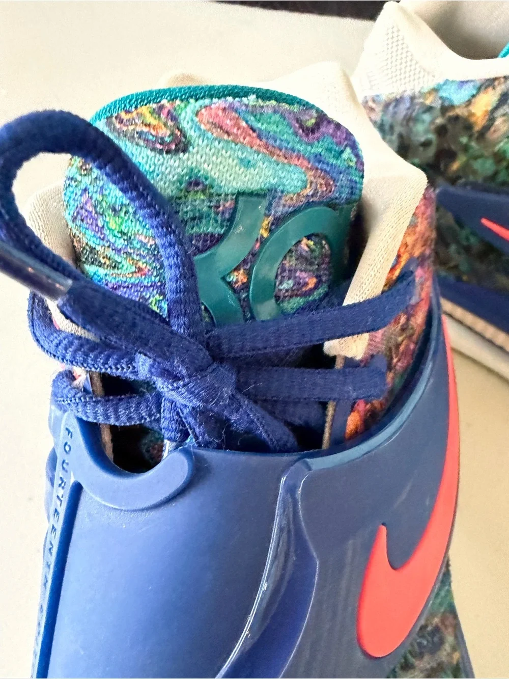 Nike KD 14 Basketball Shoes | Multi-Color Knit | Men's US 8.5 Kevin Durant